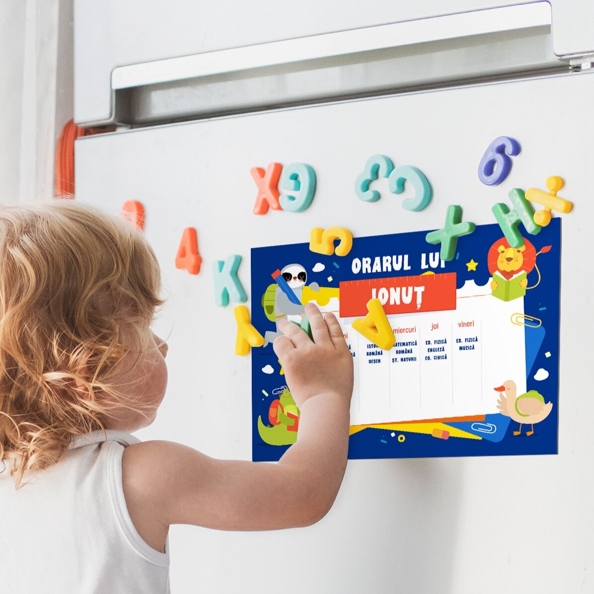 Orar personalizat cu text - Animăluțe