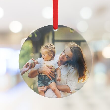 Ornament rotund personalizat cu o poză