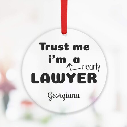 Ornament rotund personalizat cu text - Avocat