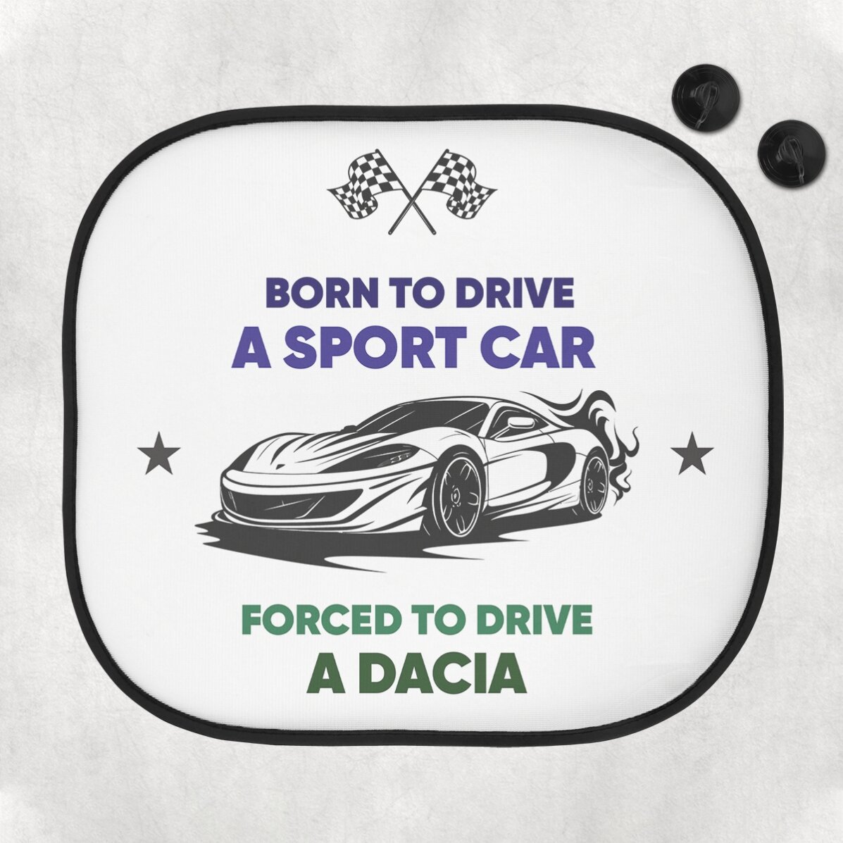 Parasolar auto personalizat cu text - Born to drive