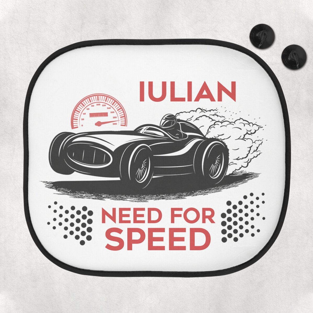 Parasolar auto personalizat cu text - Need for speed