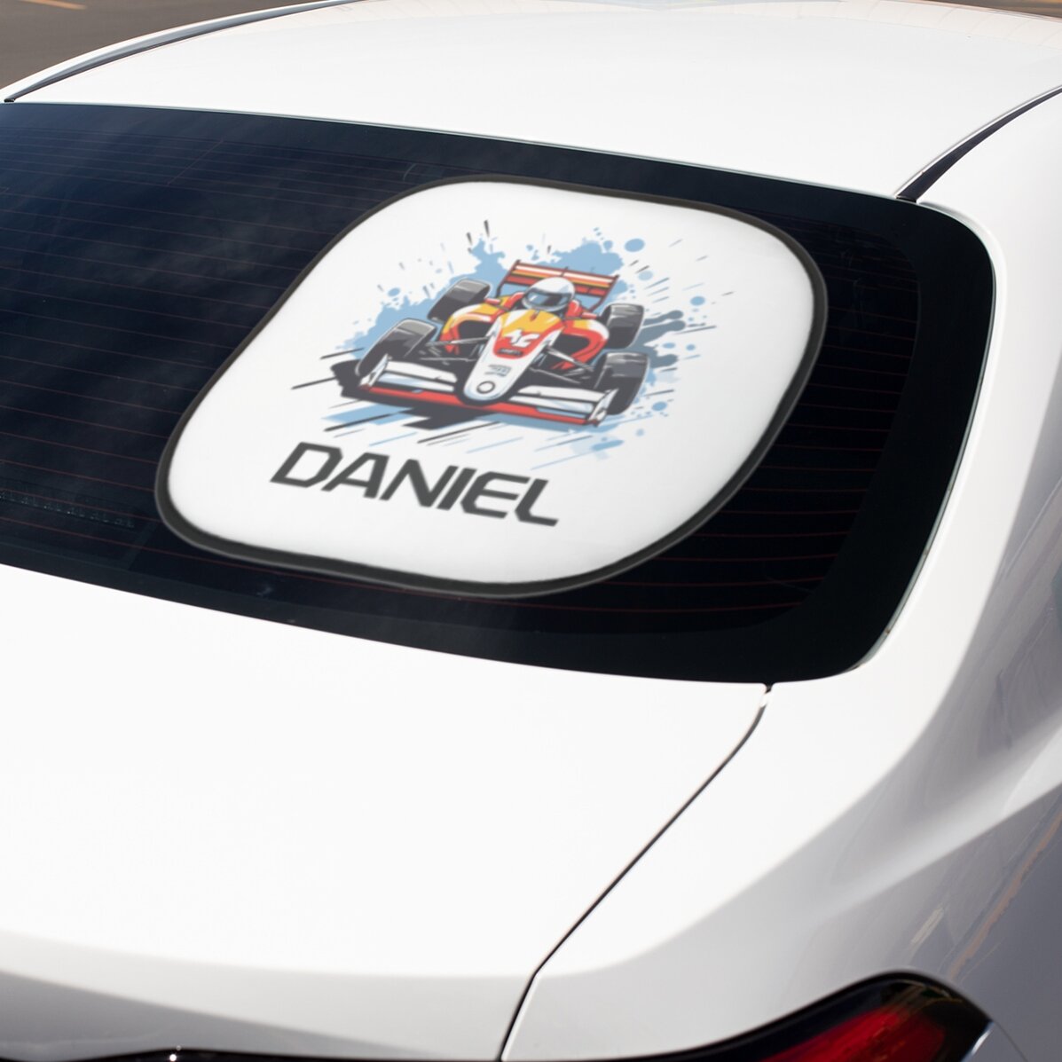 Parasolar auto personalizat cu text - Race