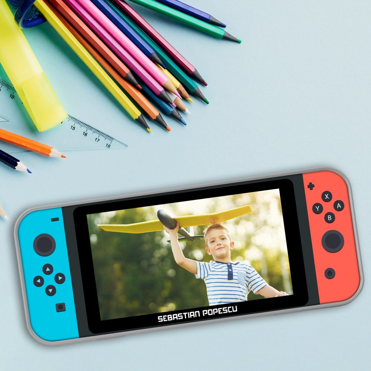 Penar personalizat cu o poză și nume - Consolă de jocuri video