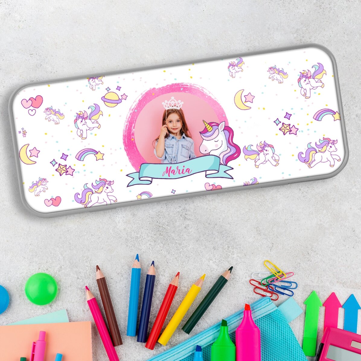 Penar personalizat cu o poză și text - Unicorn