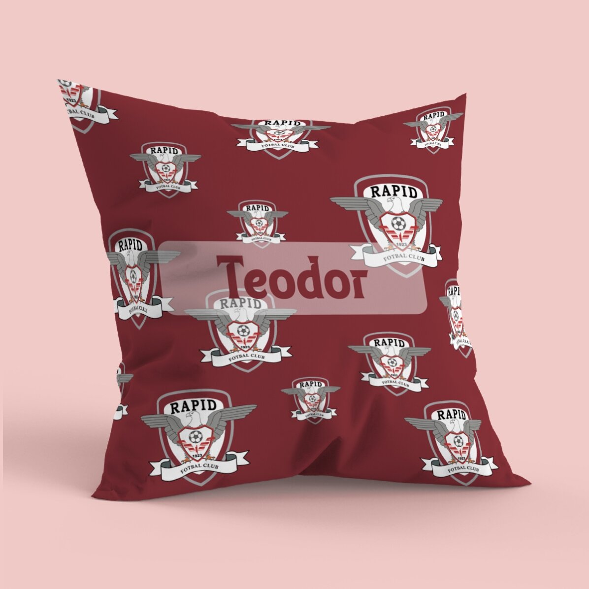 Pernă FC Rapid 1923 personalizată cu nume, format mare - Pattern