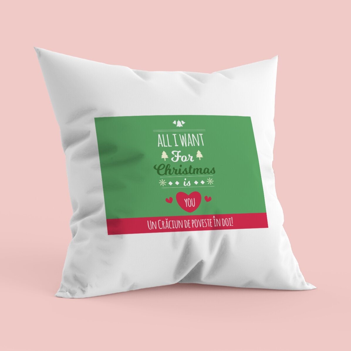 Pernă personalizată - All I Want For Christmas - Mat