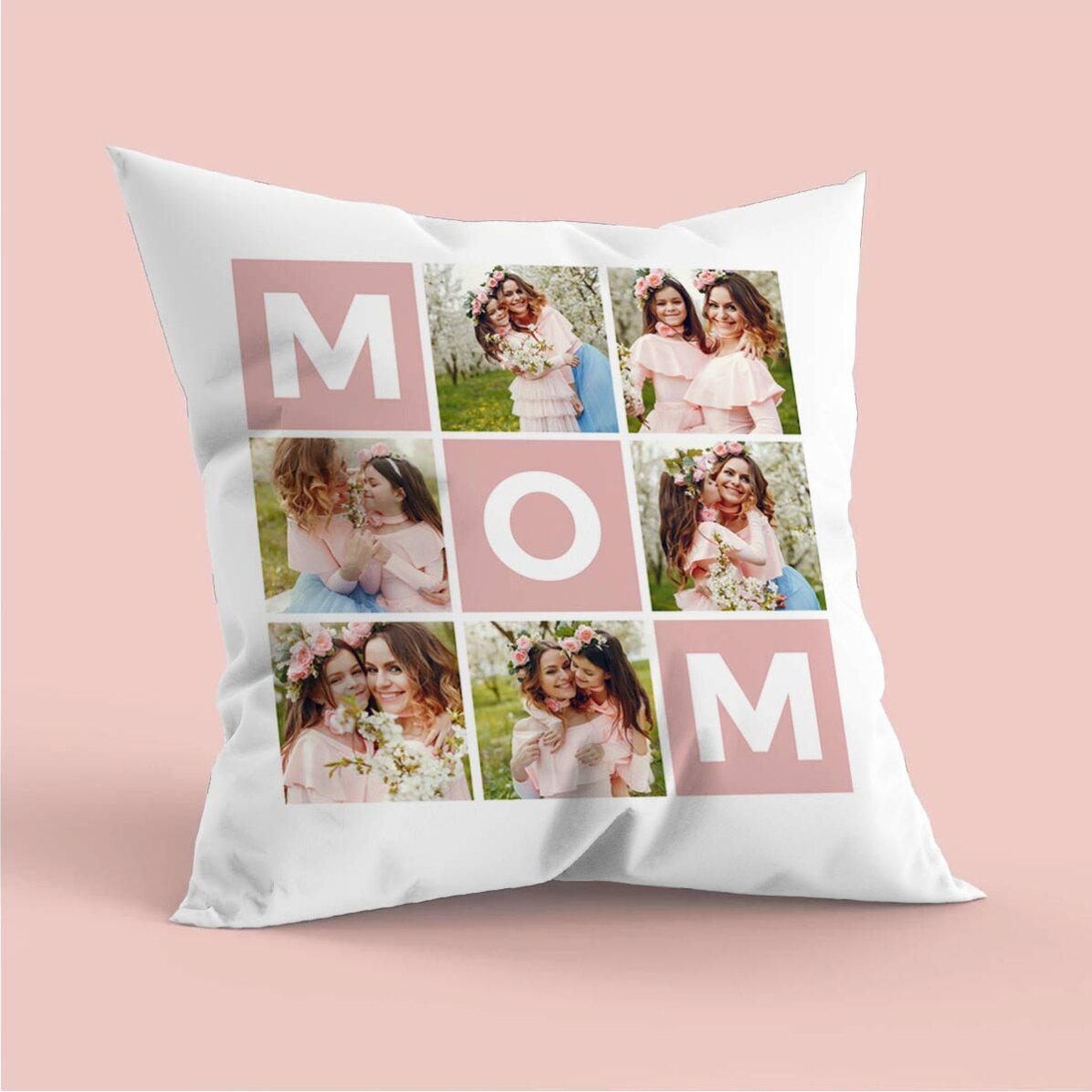 Pernă personalizată cu 6 poze și mesaj - Family