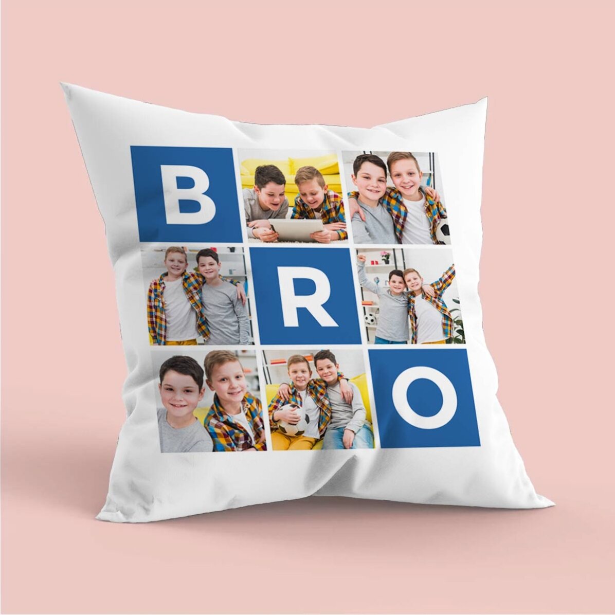 Pernă personalizată cu 6 poze și mesaj - Family