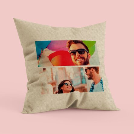 Pernă personalizată cu două poze In