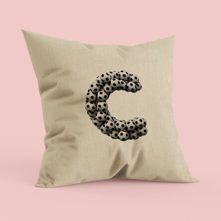 Pernă personalizată cu inițială sau nume - Fotbal In