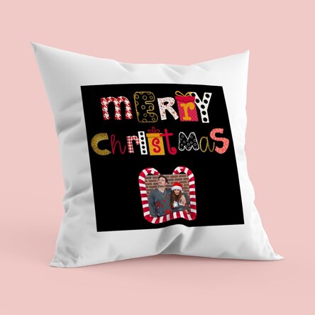 Pernă personalizată cu poză - Merry Christmas