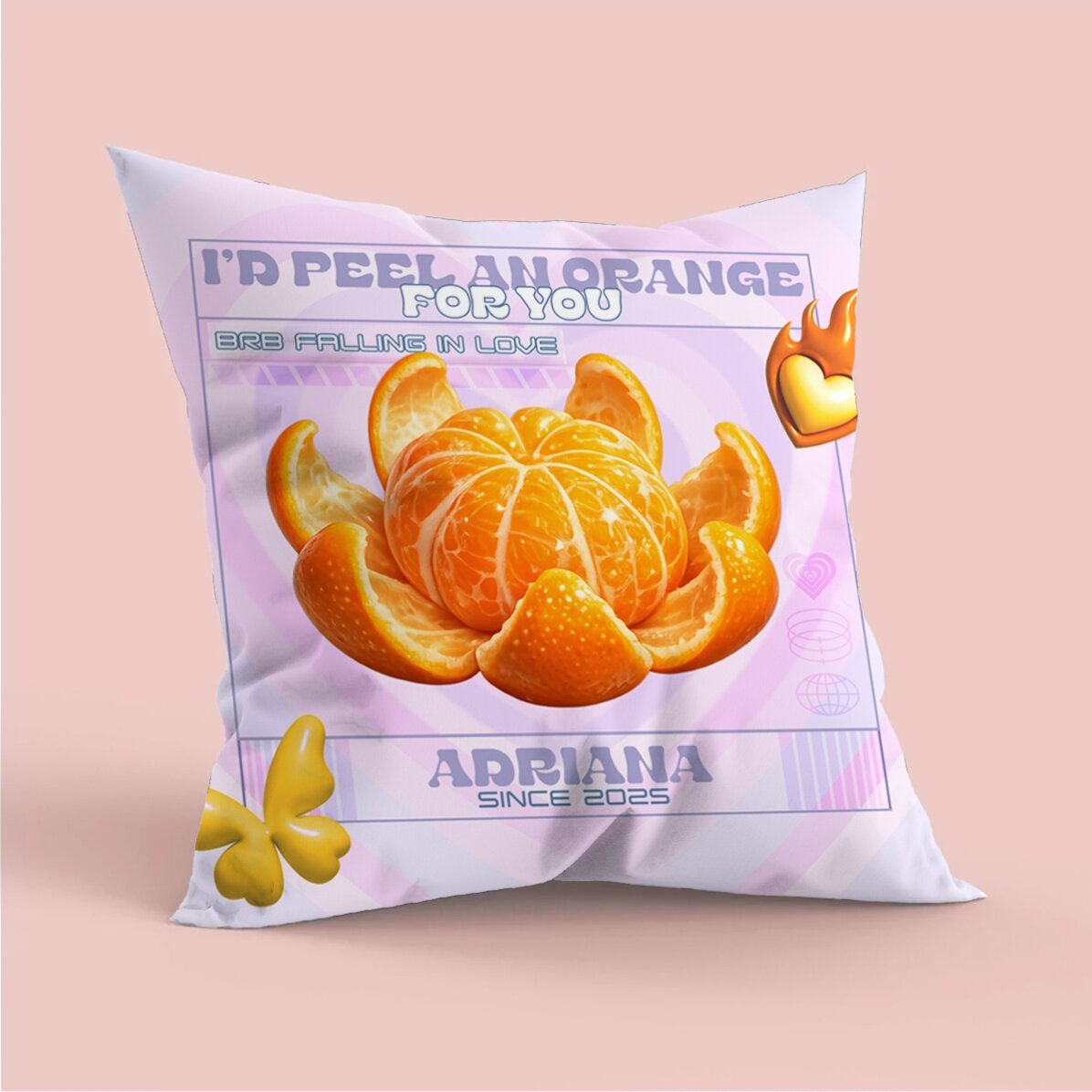 Pernă personalizată cu text, format mare - I