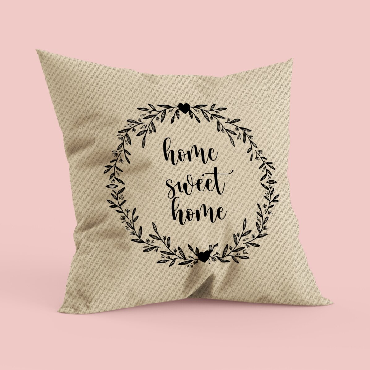 Pernă personalizată cu text - Home sweet home - In