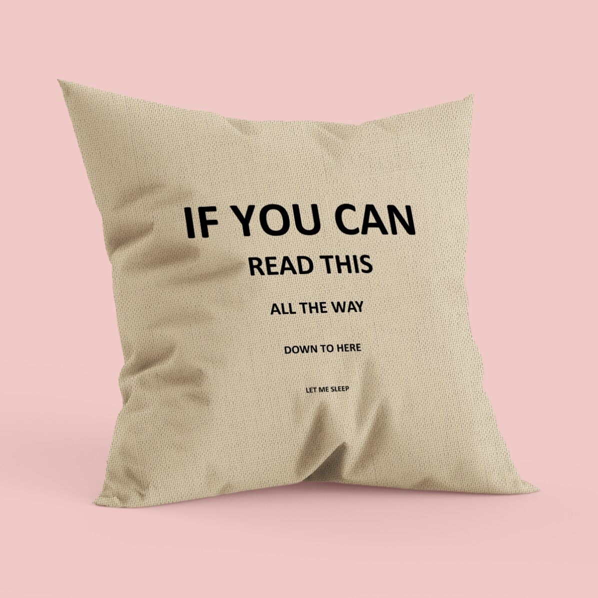 Pernă personalizată cu text - If you read this - In