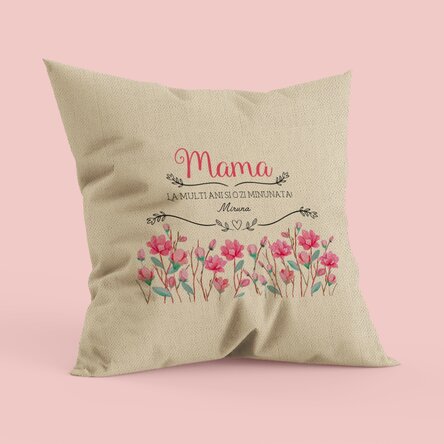 Pernă personalizată cu text - Mama - In