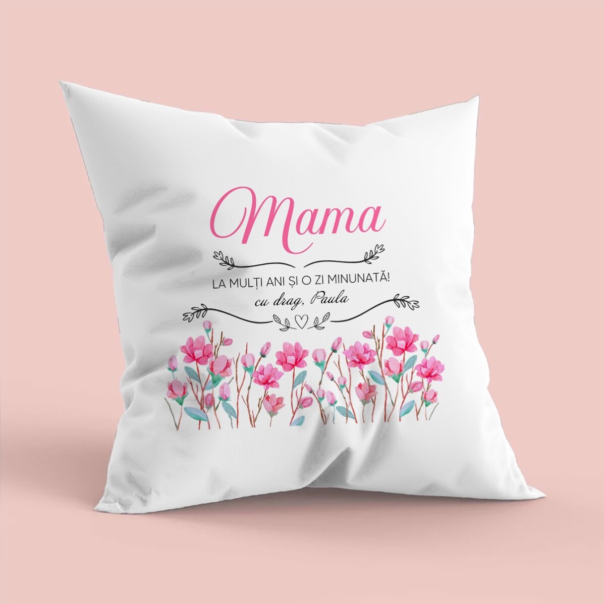 Personalised cushion with text - Mum