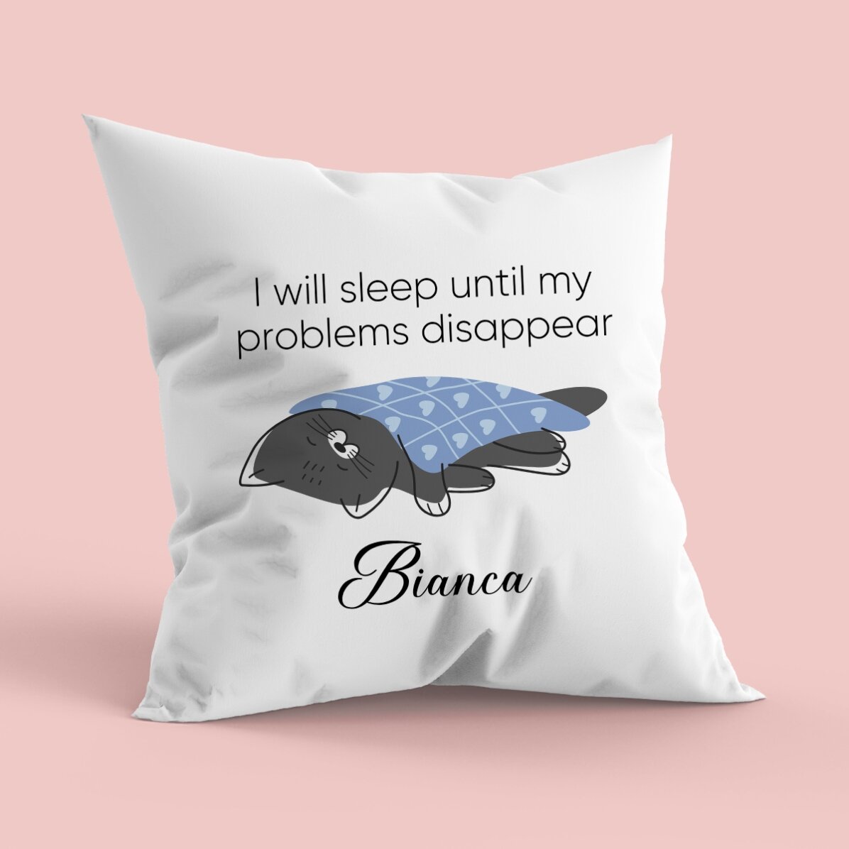 Pernă personalizată cu text - Problems