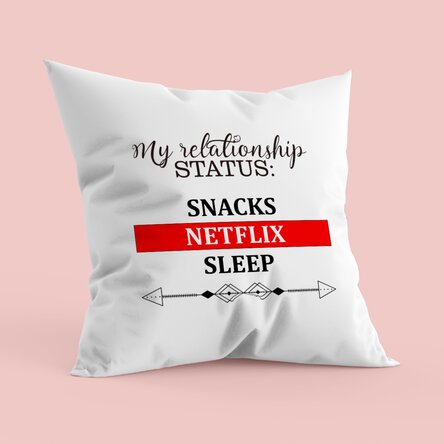 Pernă personalizată cu text - Relationship status
