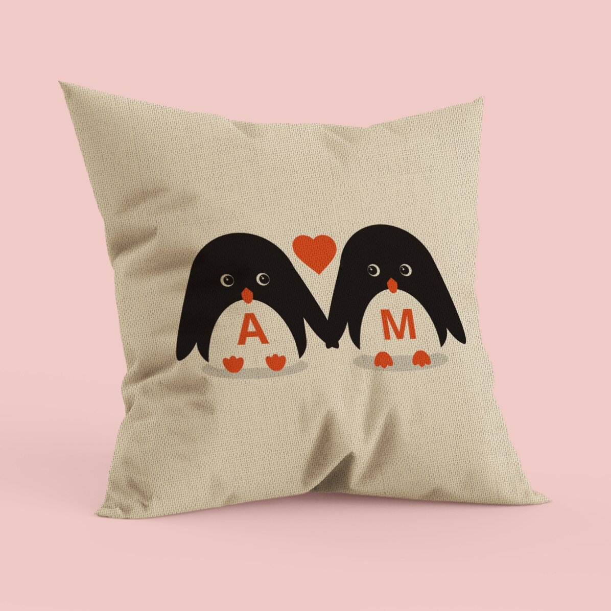 Pernă personalizată - Pinguini - In