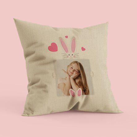 Pernă personalizată poză - Iepurașul cel simpatic - In