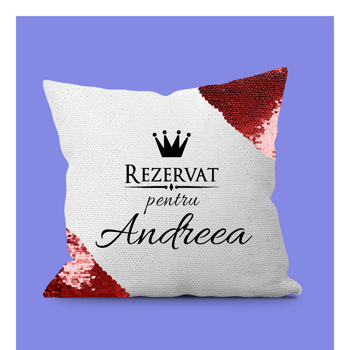 Personalised sequin cushions