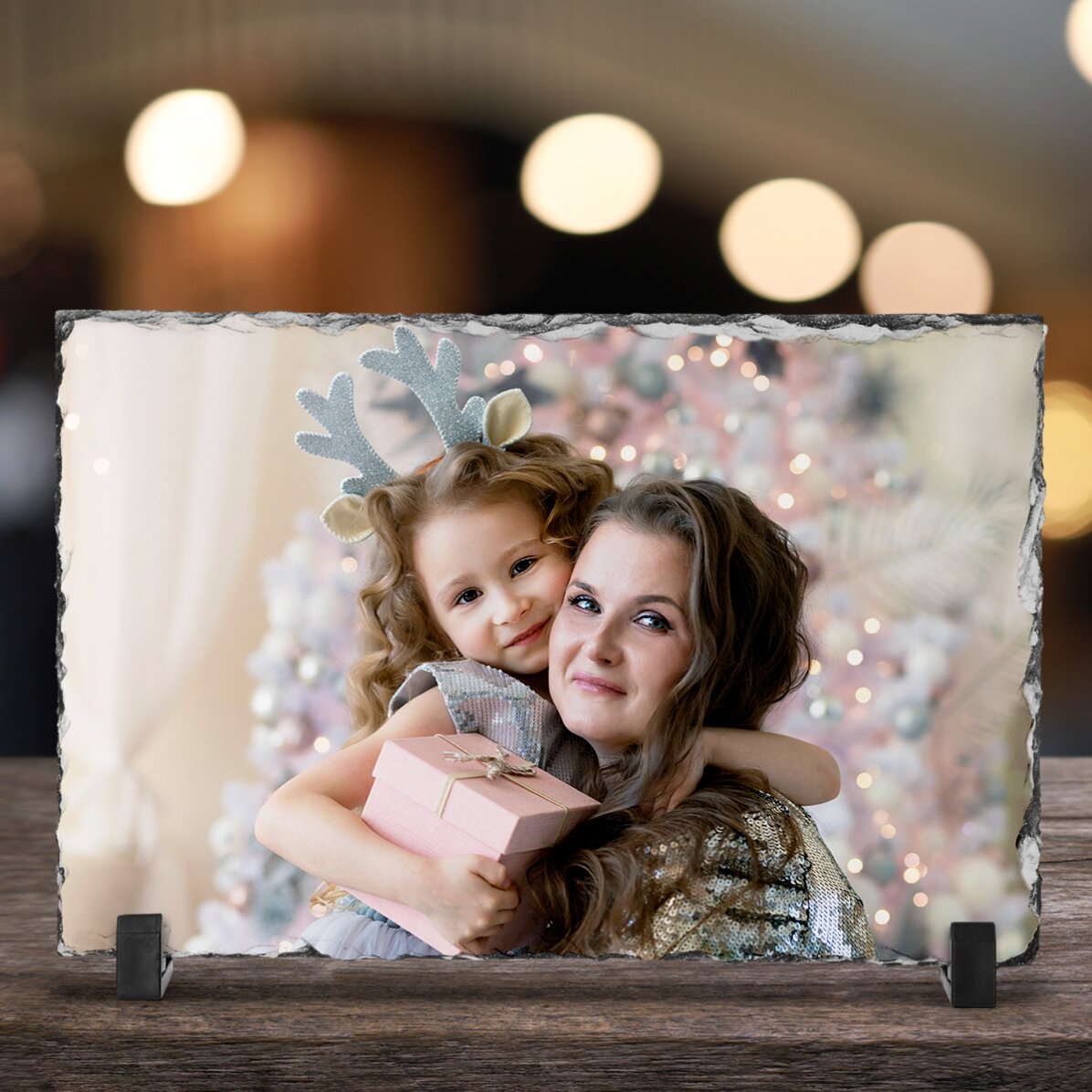 Placă de ardezie personalizată cu o poză