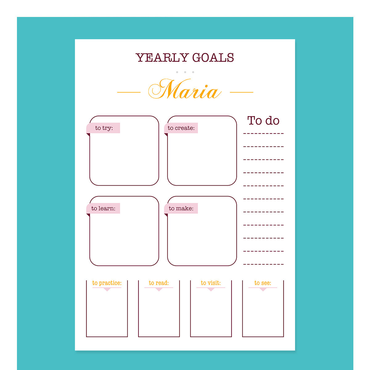 Customised planners