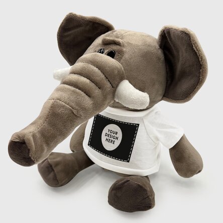 Pluș elefant personalizat cu grafica ta