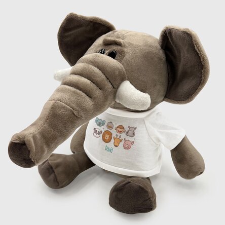 Pluș elefant personalizat cu nume - Animăluțe