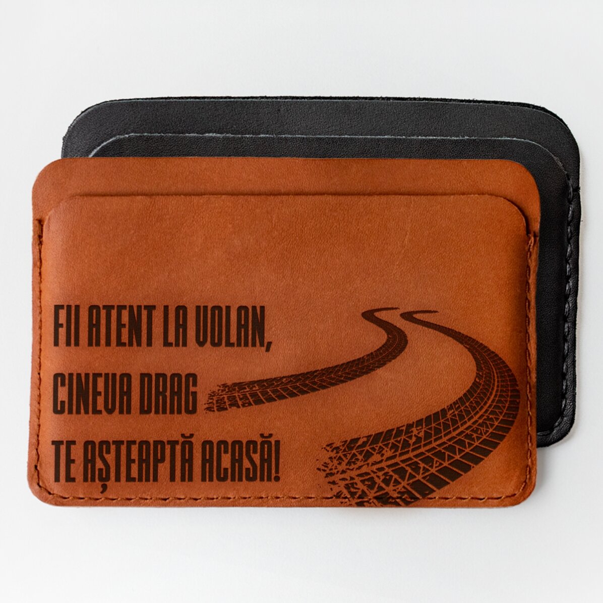 Personalised leather wallet with message - Please note!