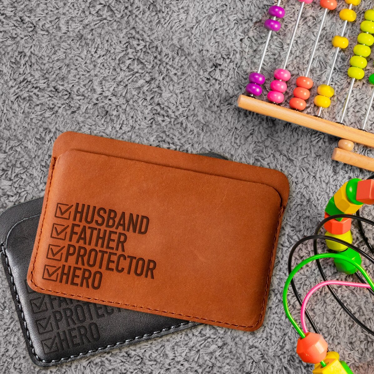 Portofel din piele personalizat cu text - HERO