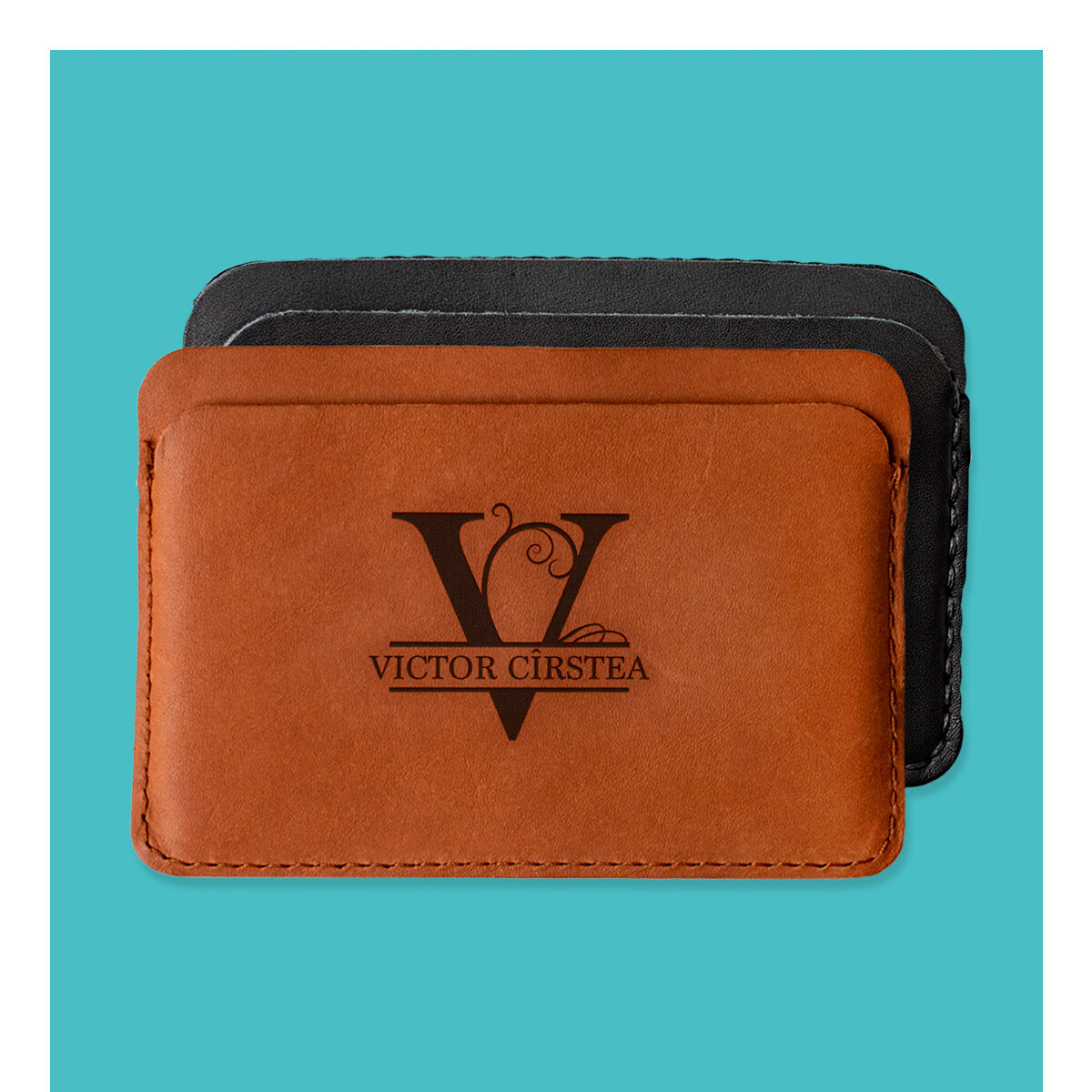 Personalised leather wallets