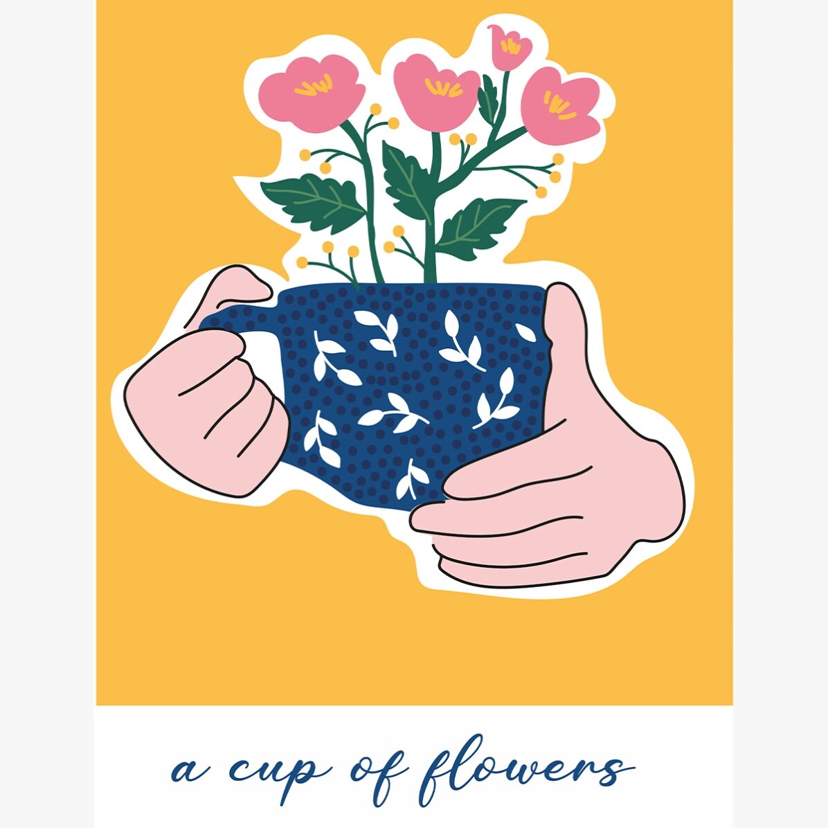Poster A cup of flowers