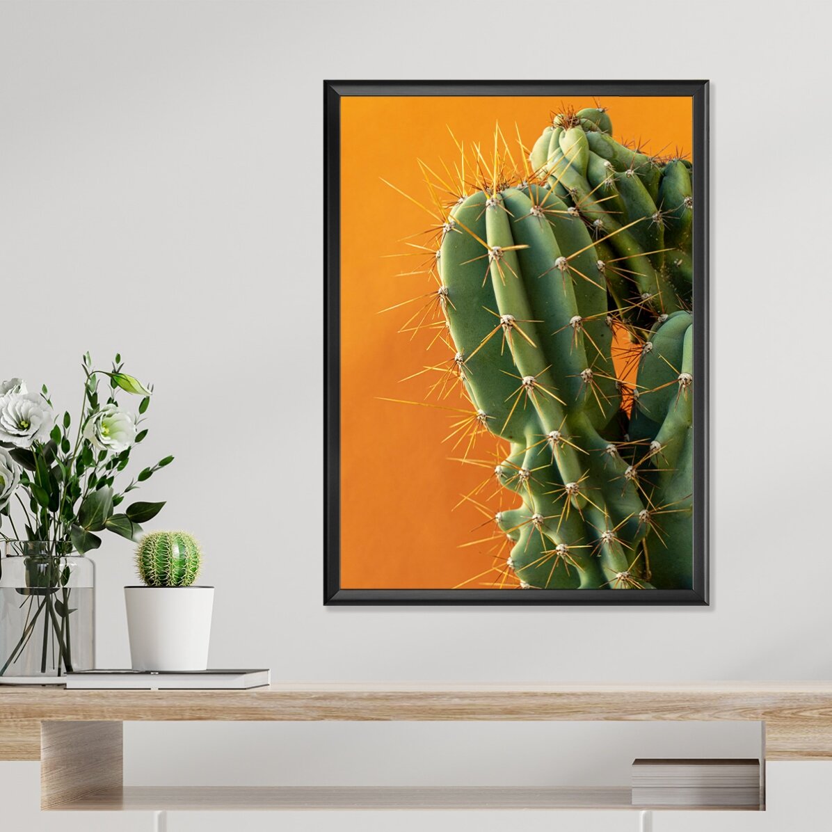 Poster Cactus cu fundal colorat