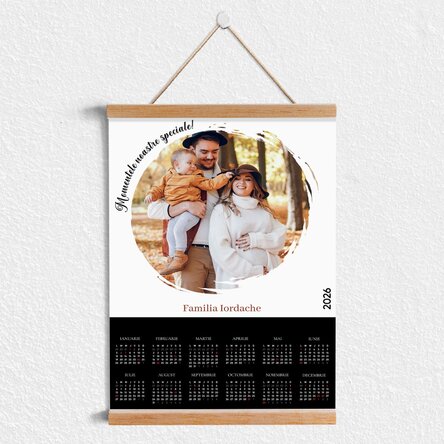 Poster calendar cu agățătoare personalizat cu o poză și mesaj -  Momentele noastre speciale!