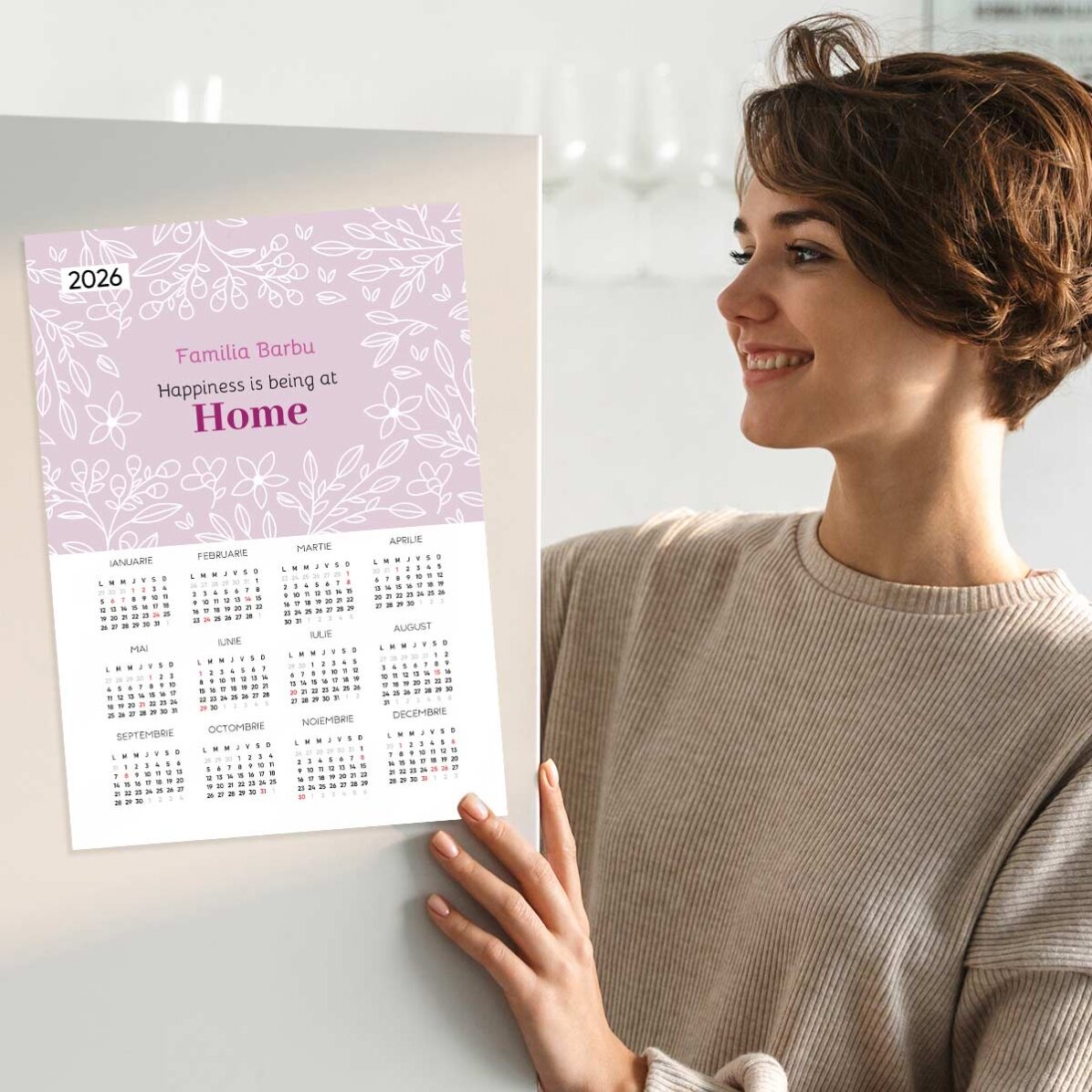 Poster calendar personalizat cu mesaj 