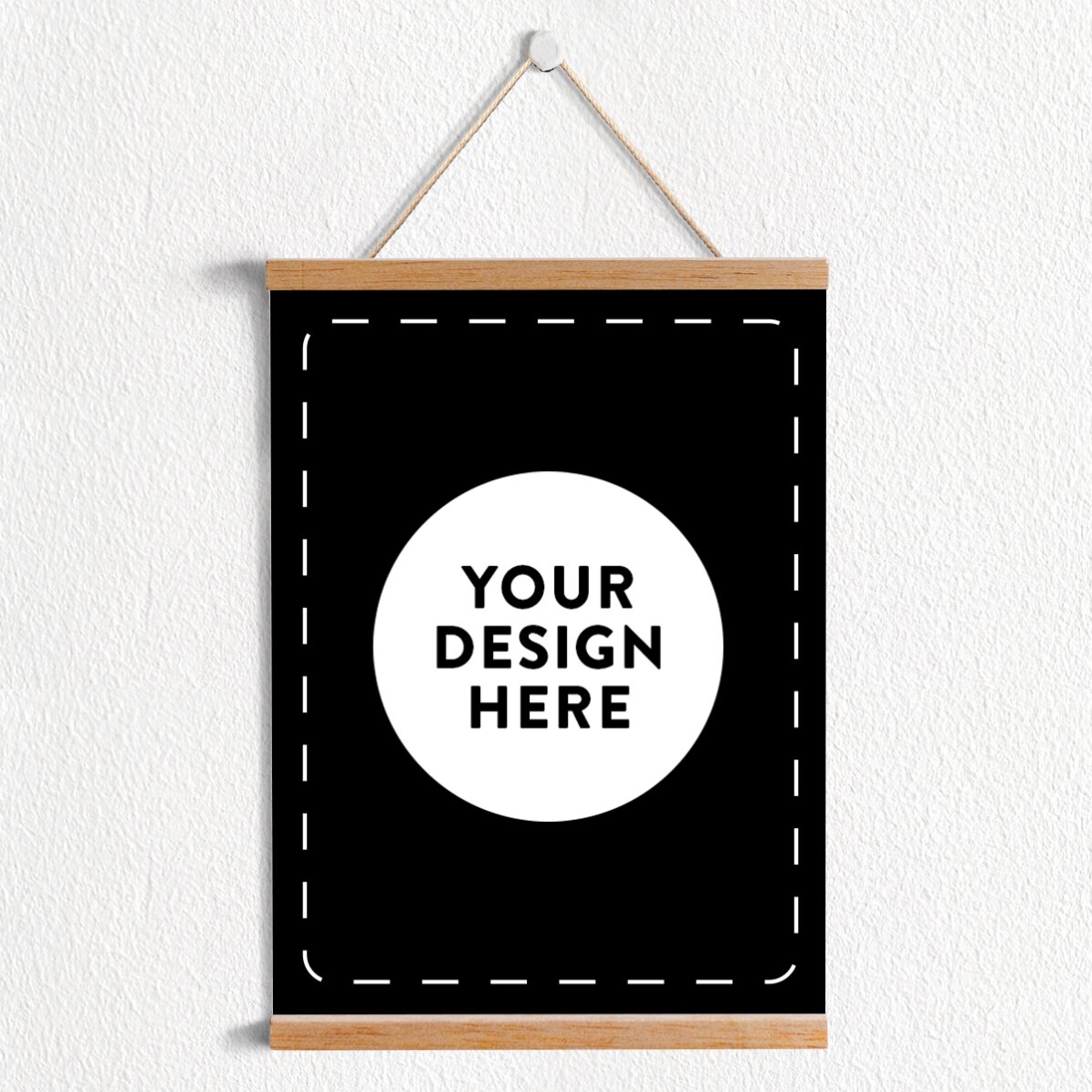 Poster cu agățătoare personalizat cu grafica ta - Portret