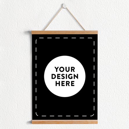 Poster cu agățătoare personalizat cu grafica ta - Portret