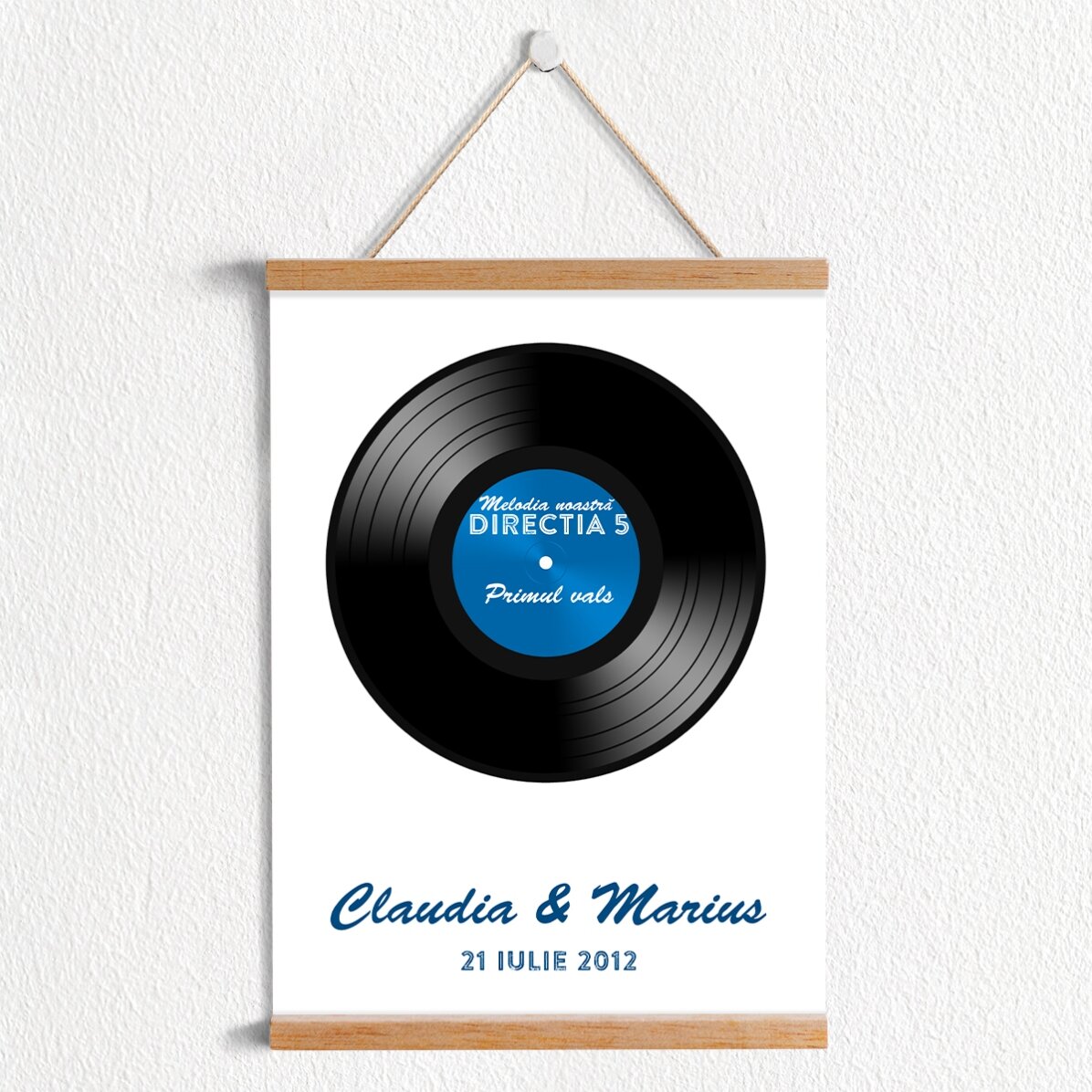 Poster cu agățătoare personalizat melodia noastră