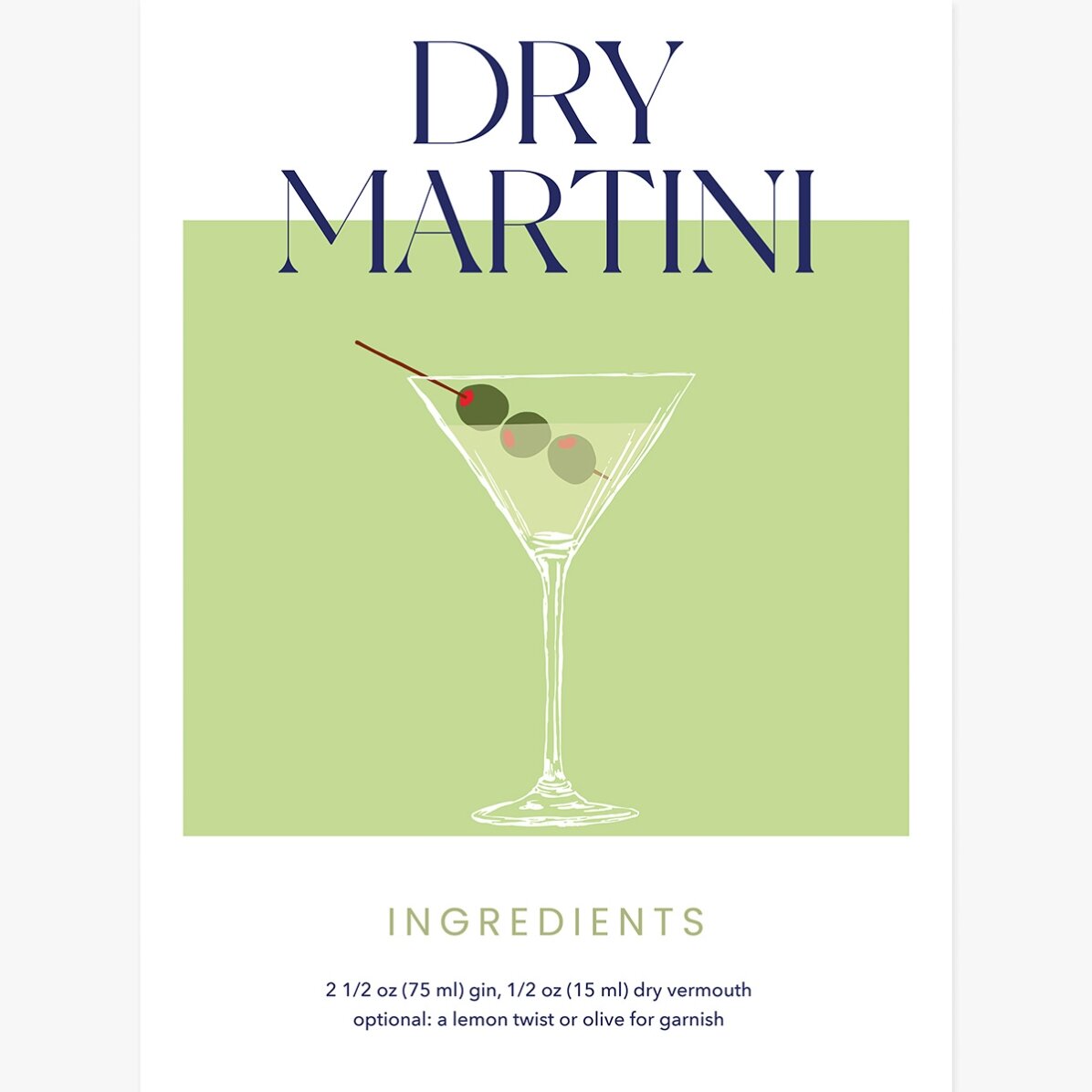 Poster Dry Martini