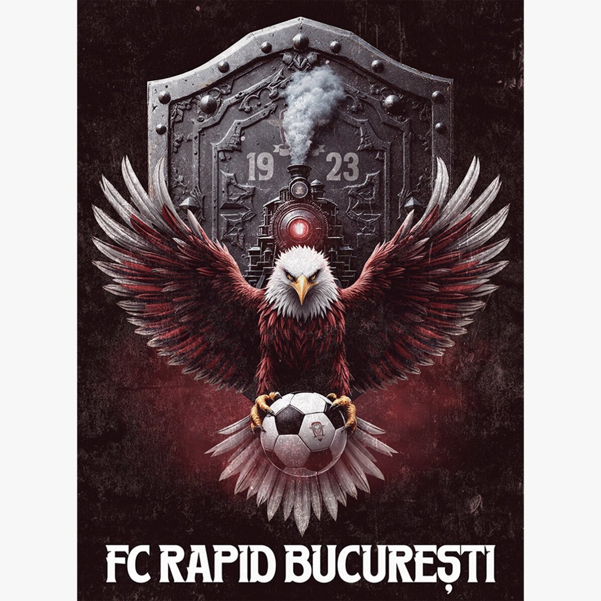 Poster FC Rapid București 1923 - Vultur și scut