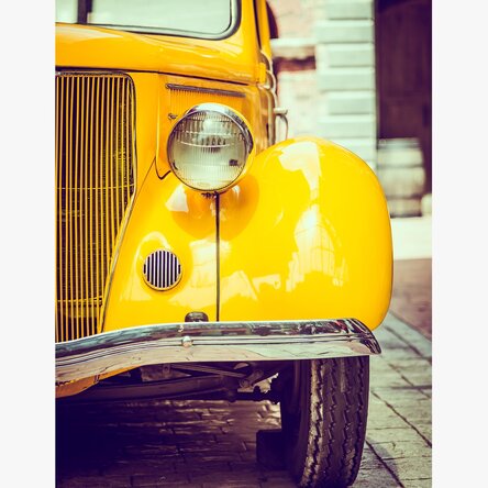 Poster Mașină galbenă vintage 