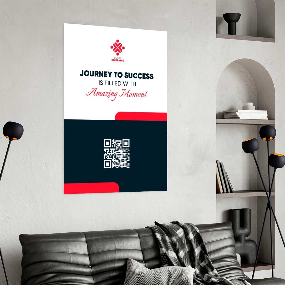 Poster personalizat cu text și logo - Journey