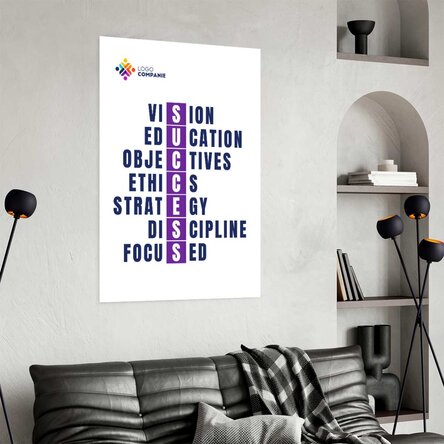 Poster personalizat cu text și logo - Success