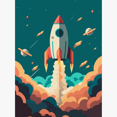 Poster Rachetă în Spațiu 