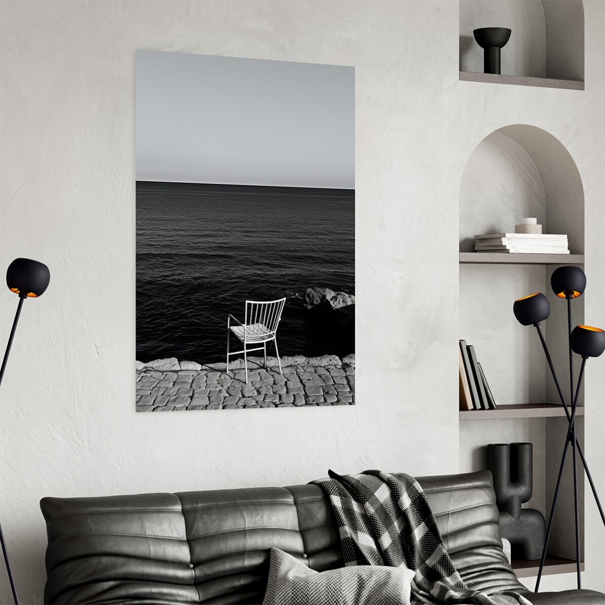 Poster Scaun solitar la mare