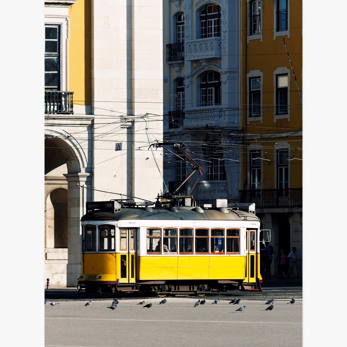 Poster Tramvai galben în Lisabona, Portugalia