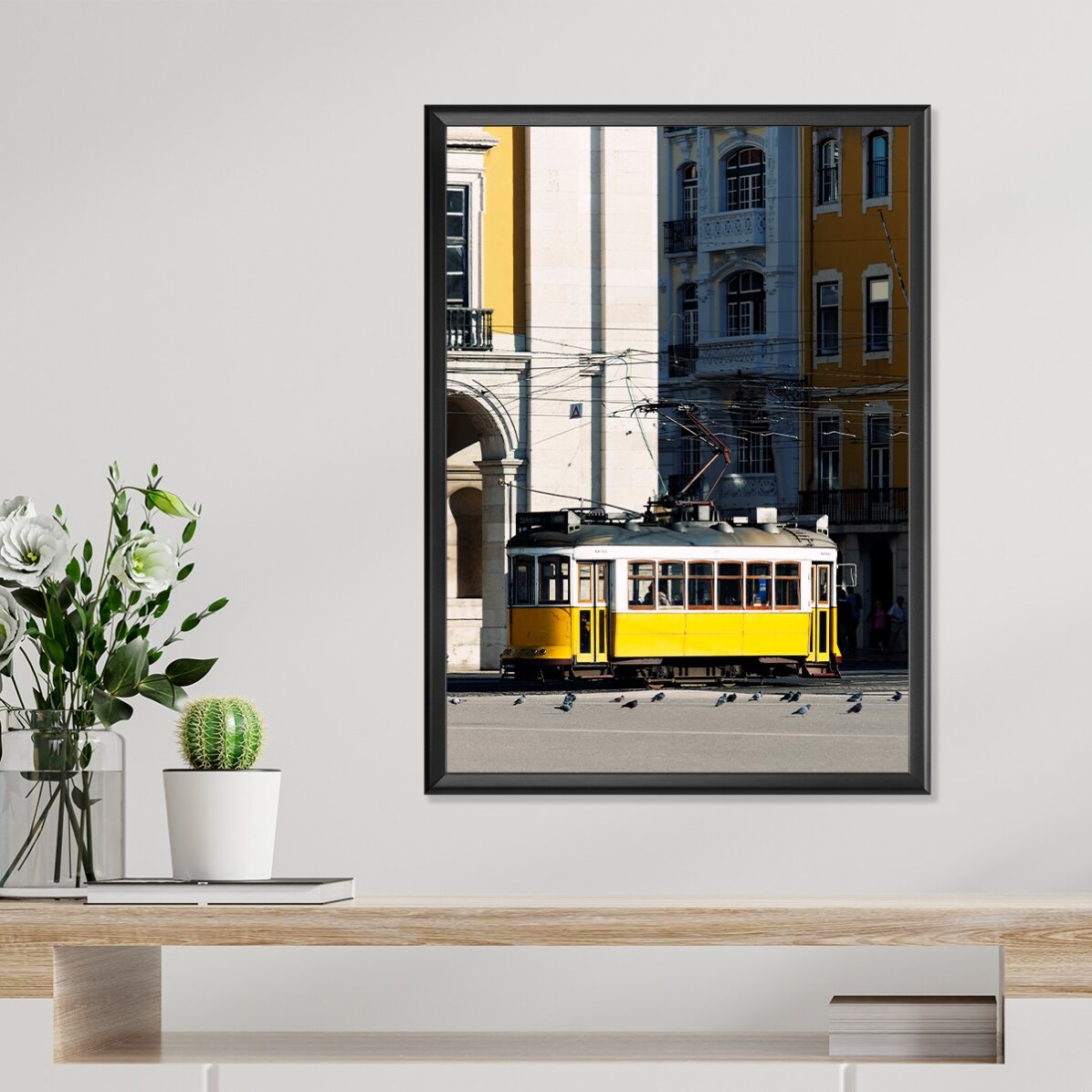 Poster Tramvai galben în Lisabona, Portugalia