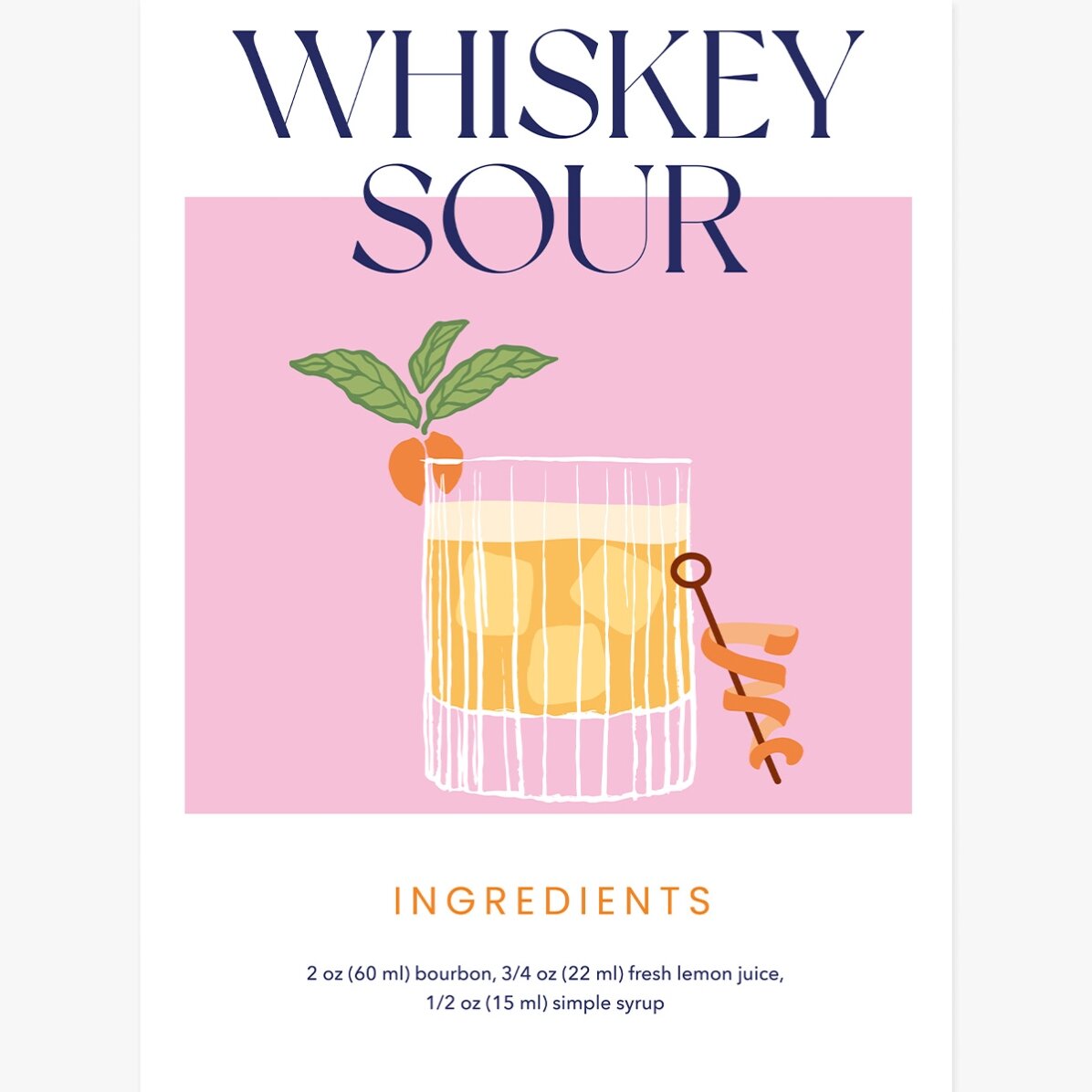Poster Whiskey Sour