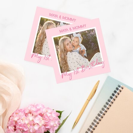 Poză 10x10 cm personalizată - My 1st birthday